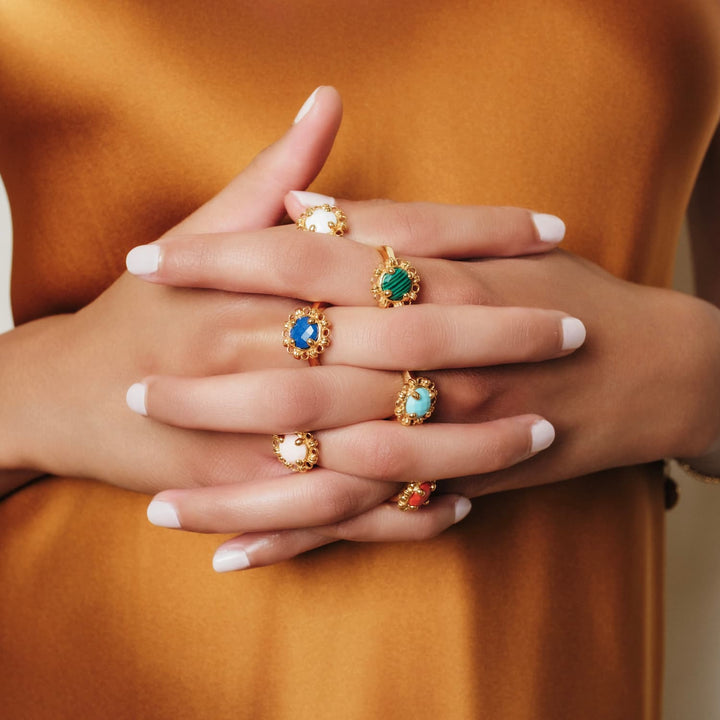 Gemma Ring in Gold with Lapis