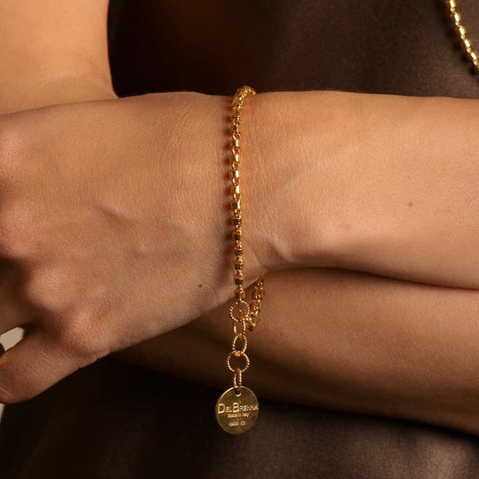 Cylinders Bracelet in Gold