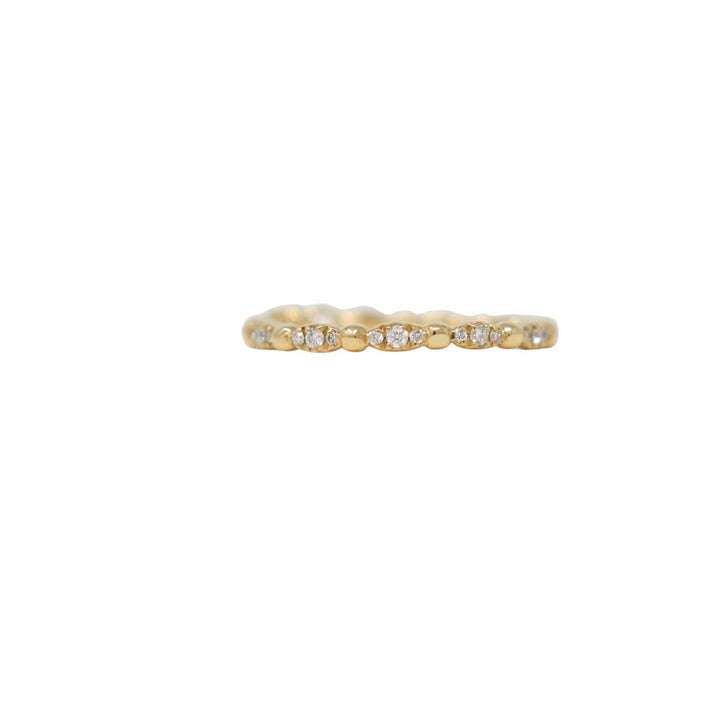 Whisper Ring in 14k Yellow Gold with Diamond Clusters