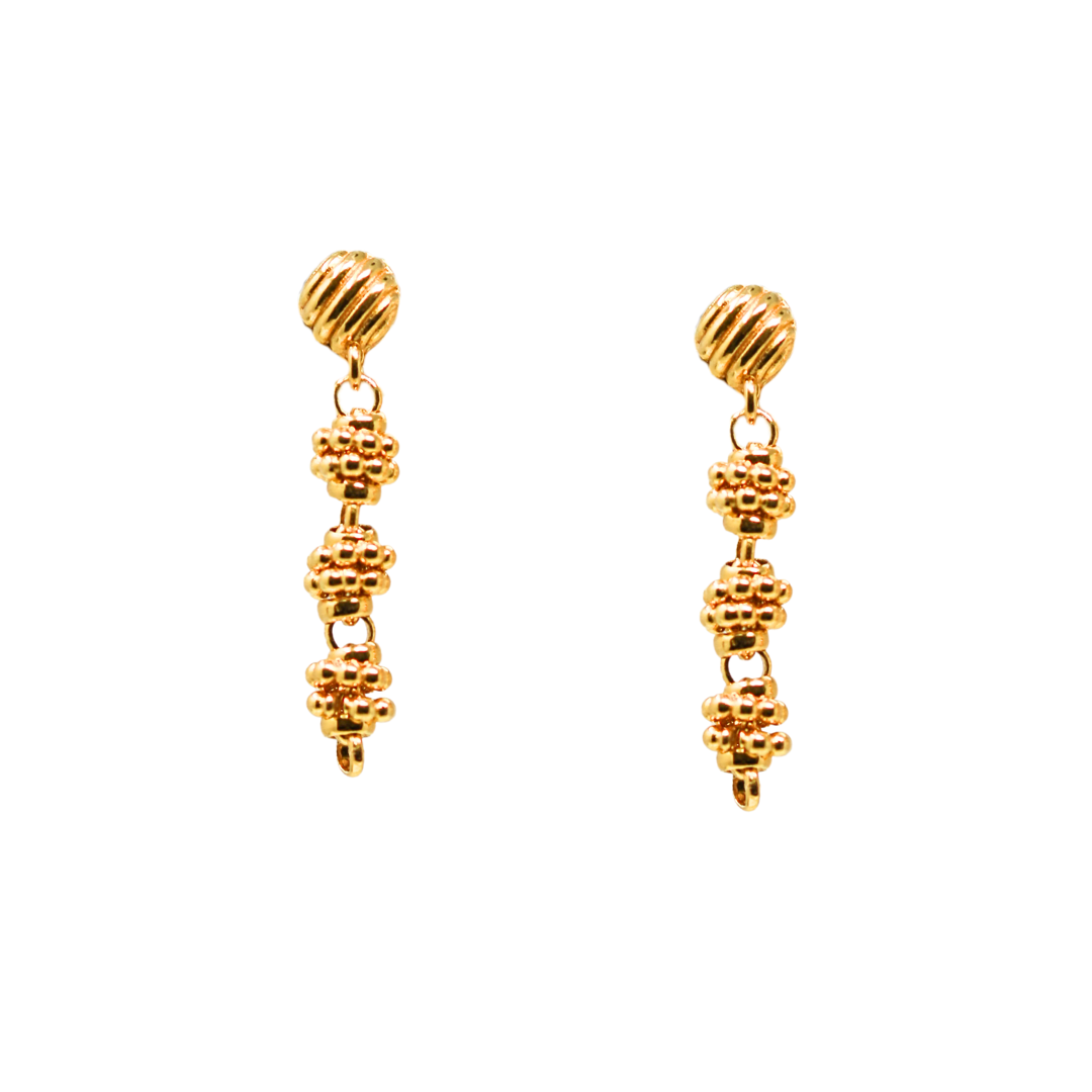 Links Caviar Earrings in Gold
