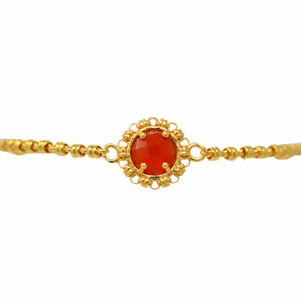 Gemma Bracelet in Gold with Coral