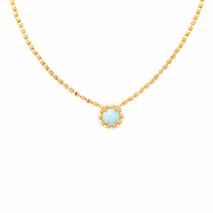 Gemma Necklace in Gold with Turquoise