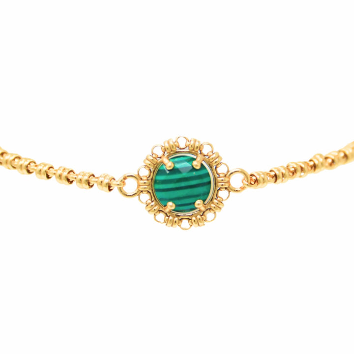 Gemma Bracelet in Gold with Malachite