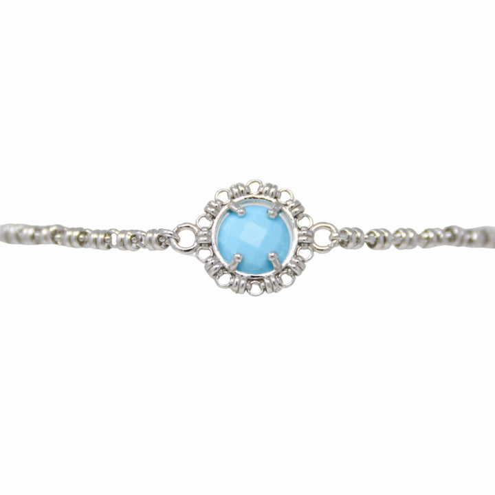 Gemma Bracelet in Silver with Turquoise