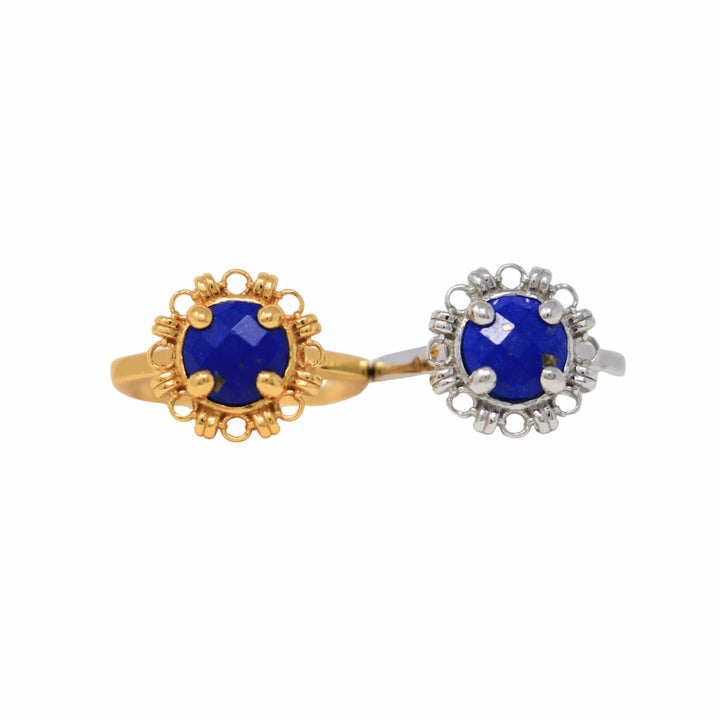 Gemma Ring in Gold with Lapis
