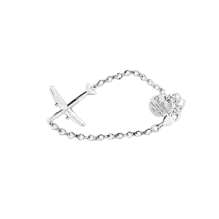 Airplane Bracelet in Silver