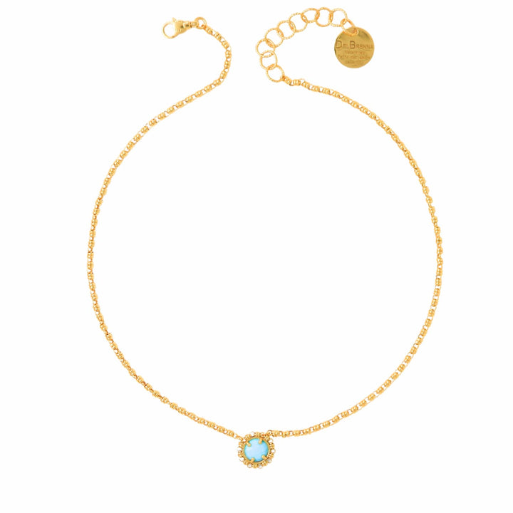 Gemma Necklace in Gold with Turquoise