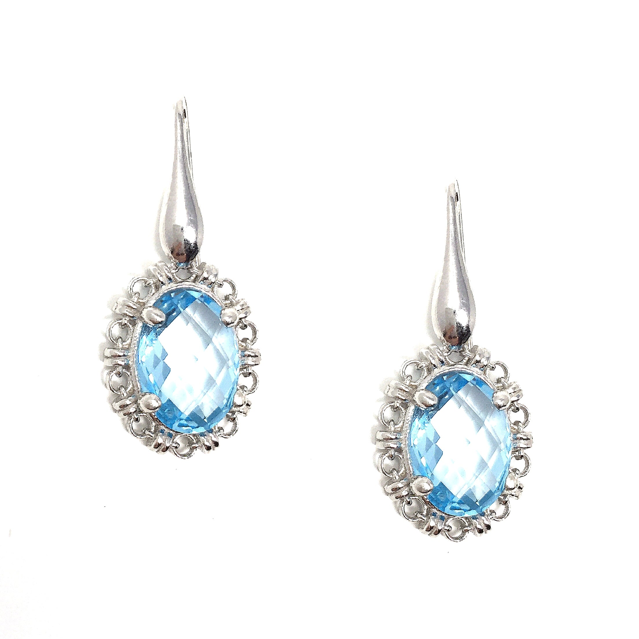 Aperitivo Earrings in Silver with Blue Topaz