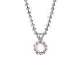Filary Pendant in Silver with Rose Quartz