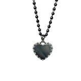 DelBrenna Heart Pendant in Black