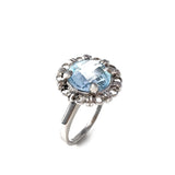 Filary Ring in Silver with Blue Topaz