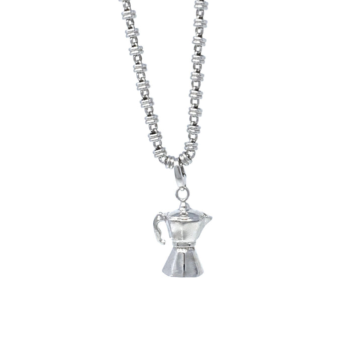 #1 Moka Maker Charm in Silver