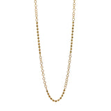 Wispy 5mm Necklace in Gold with Diamond Beads