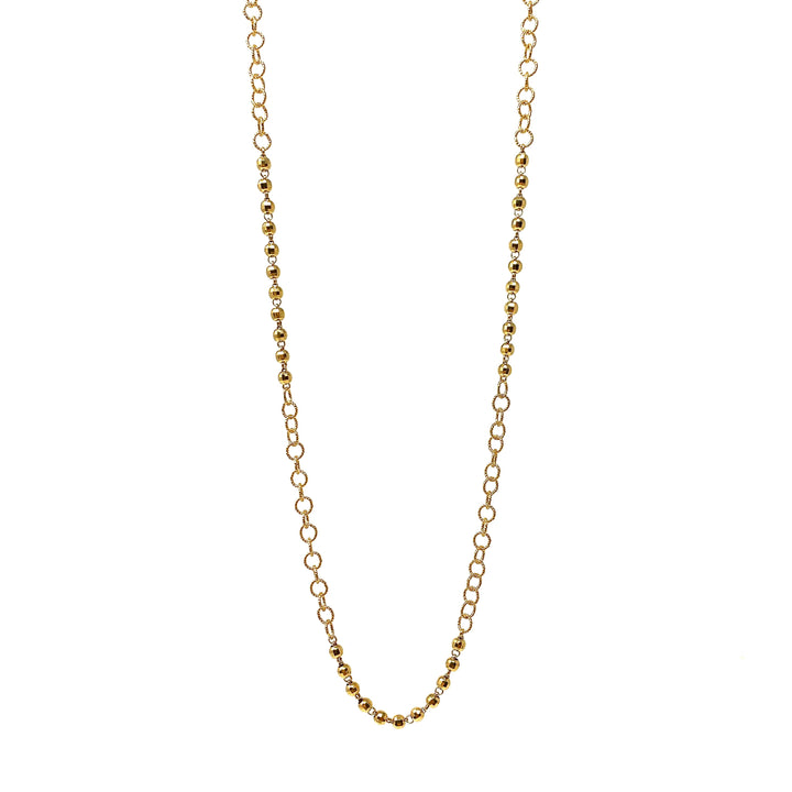 Wispy 5mm Necklace in Gold with Diamond Beads