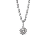 Sunflower Charm in Silver