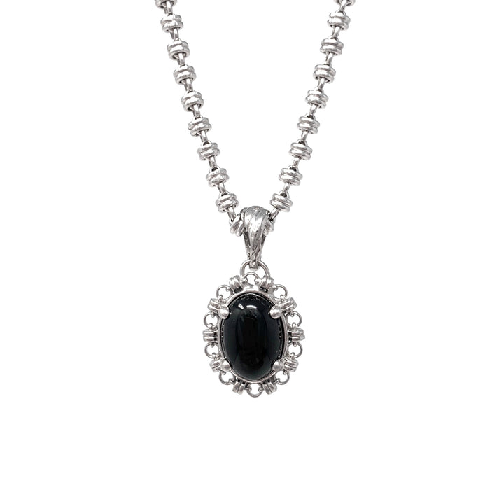 Aperitivo Pendant in Silver with Onyx