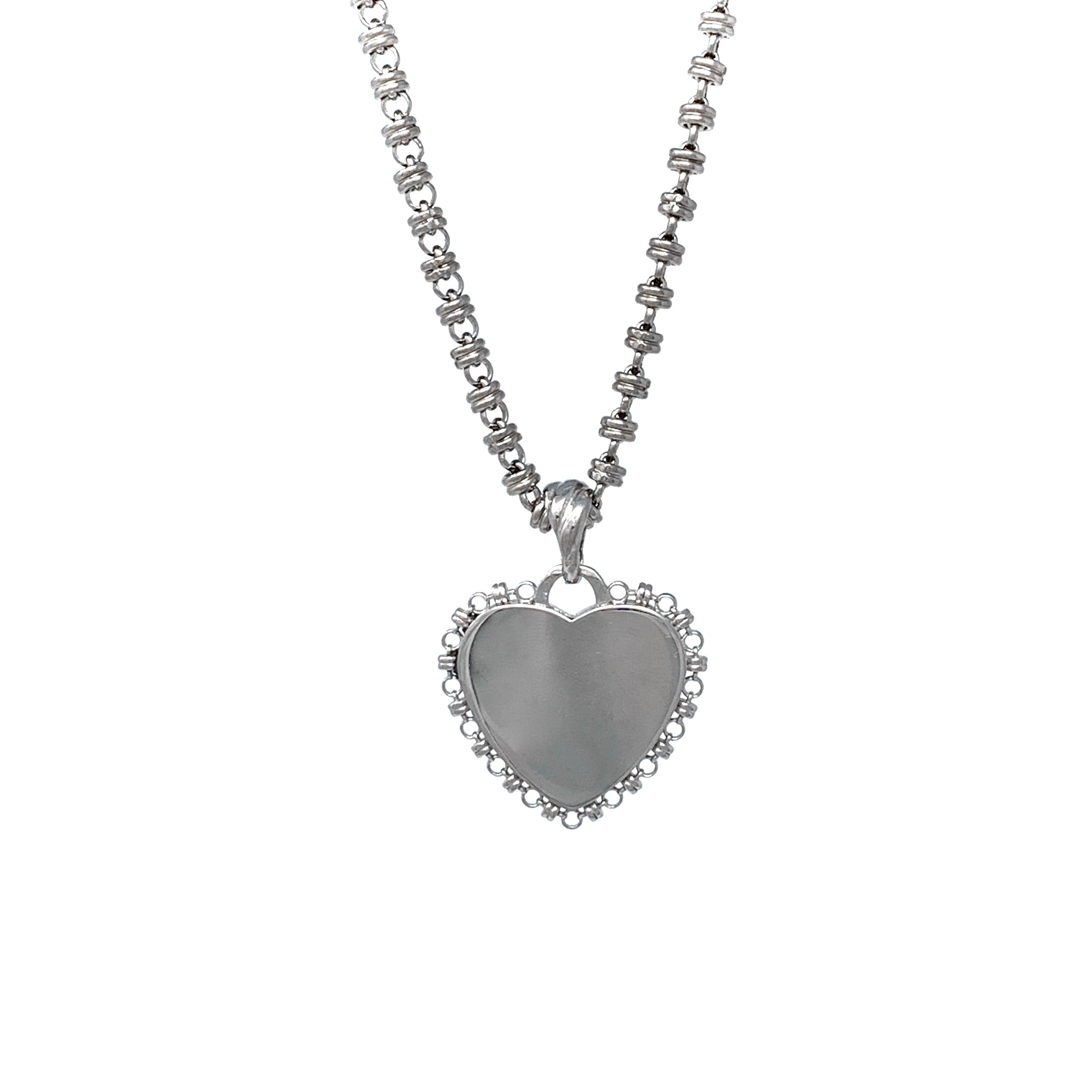 DelBrenna Heart Pendant in Silver