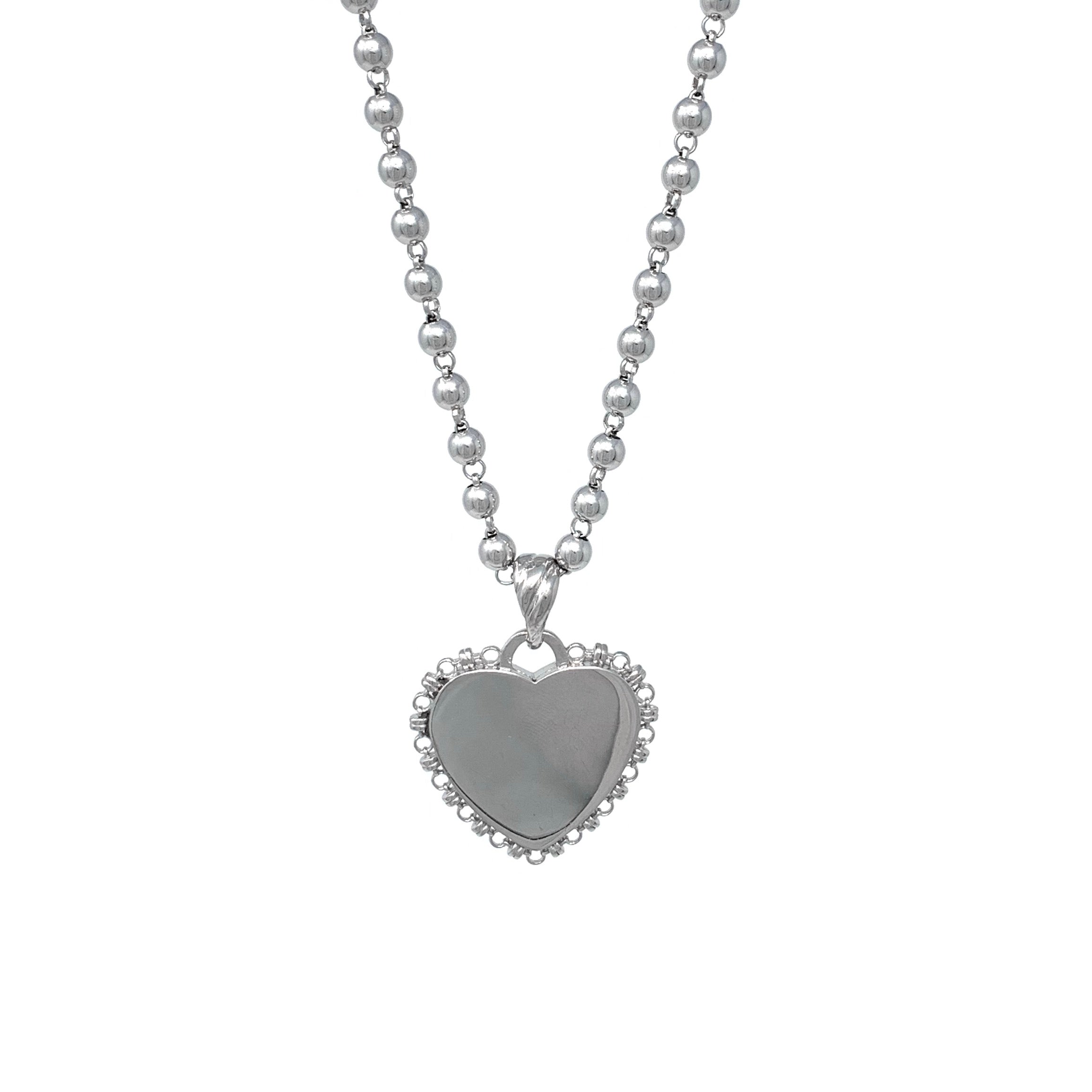 DelBrenna Heart Pendant in Silver