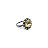 Filary Ring in Black with Citrine