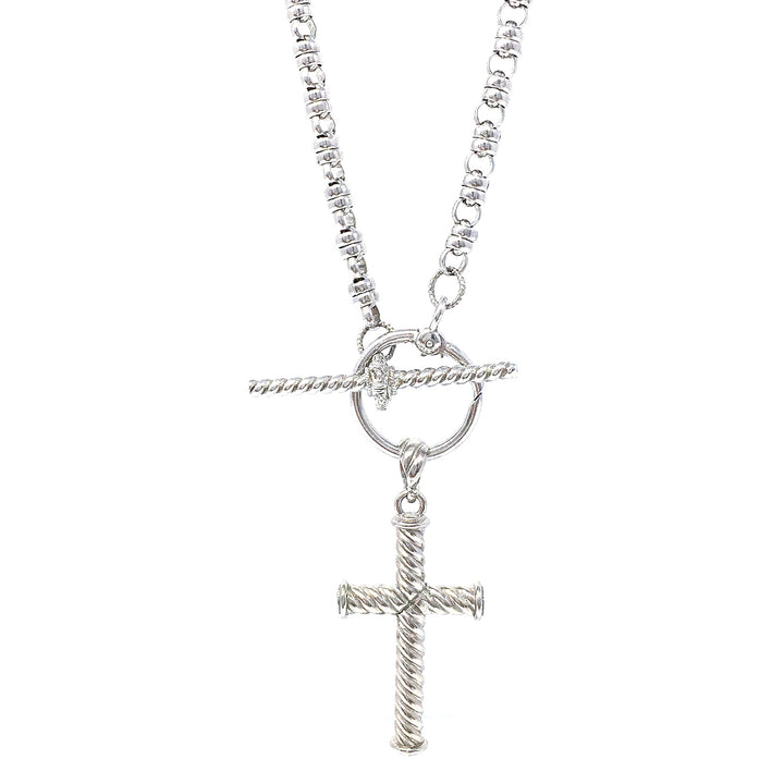 Large Lonestar Cross Pendant in Silver