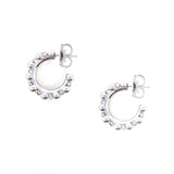 Beads 3mm Hoop Earrings in Silver