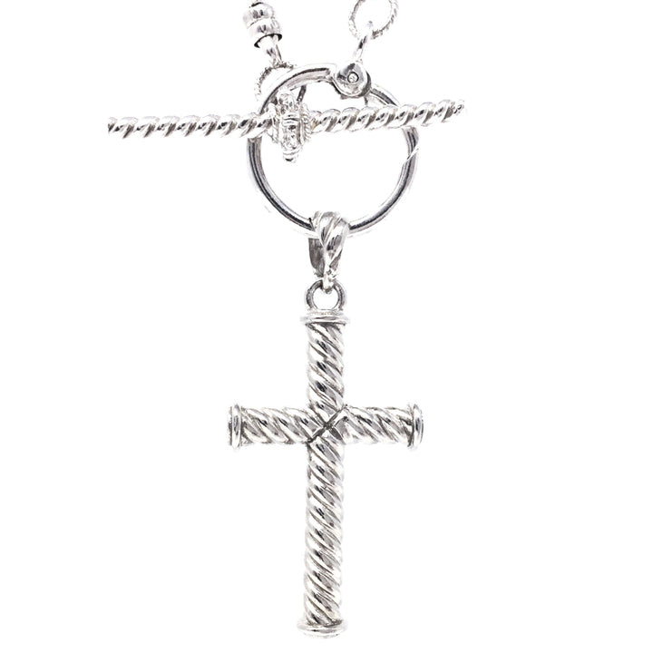 Large Lonestar Cross Pendant in Silver