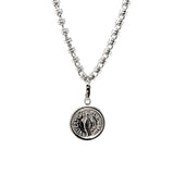 Cortona Coin Charm in Silver