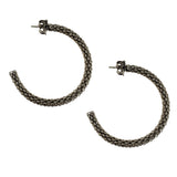 Large Constantina Hoop Earrings in Black