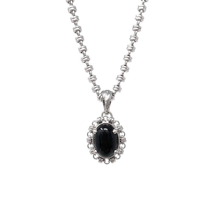 Aperitivo Pendant in Silver with Onyx