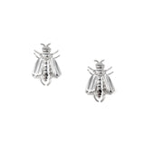 Bee Earrings in Silver