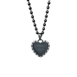 DelBrenna Heart Pendant in Black