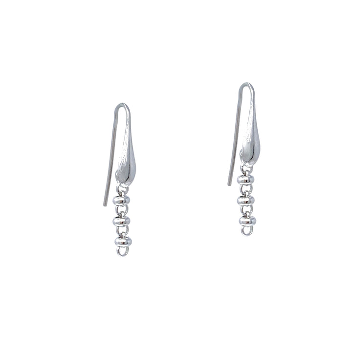 Ciambelle 3mm Earrings in Silver, Short