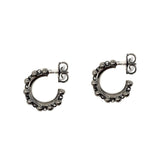 Beads 3mm Hoop Earrings in Black