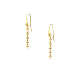 Diamond Beads Earrings in Gold, Long