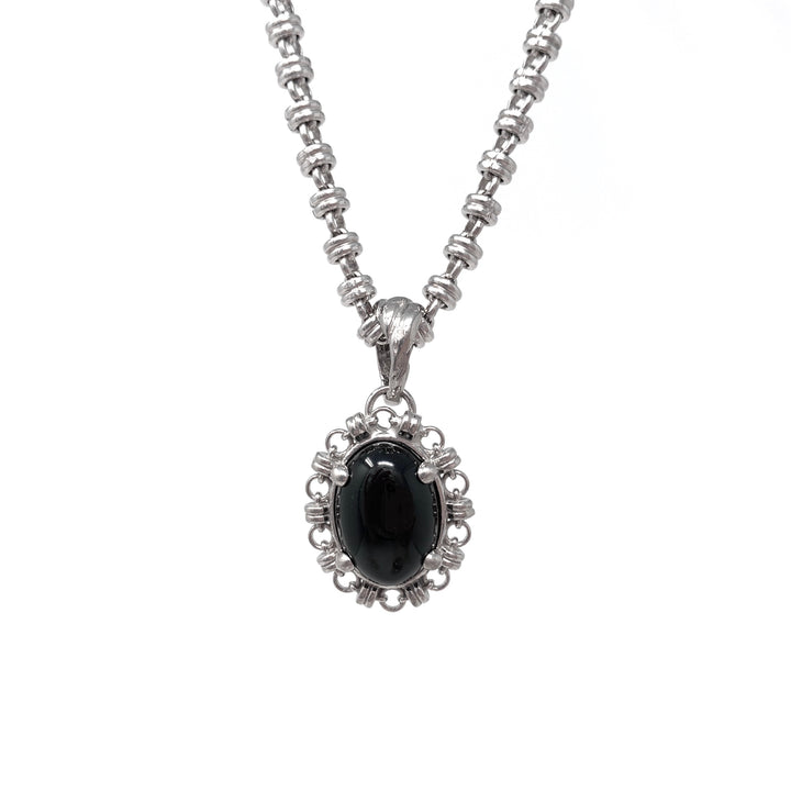 Aperitivo Pendant in Silver with Onyx