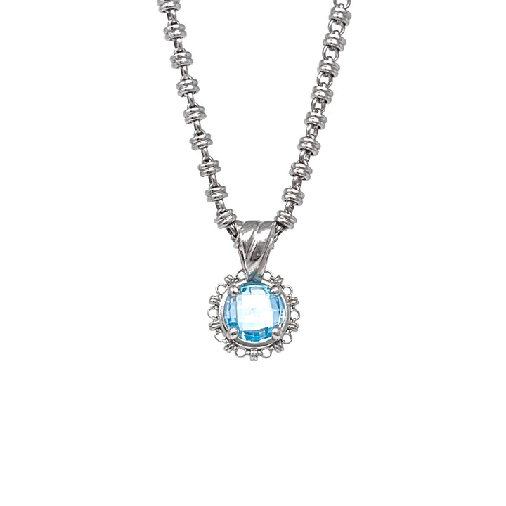 Filary Pendant in Silver with Blue Topaz