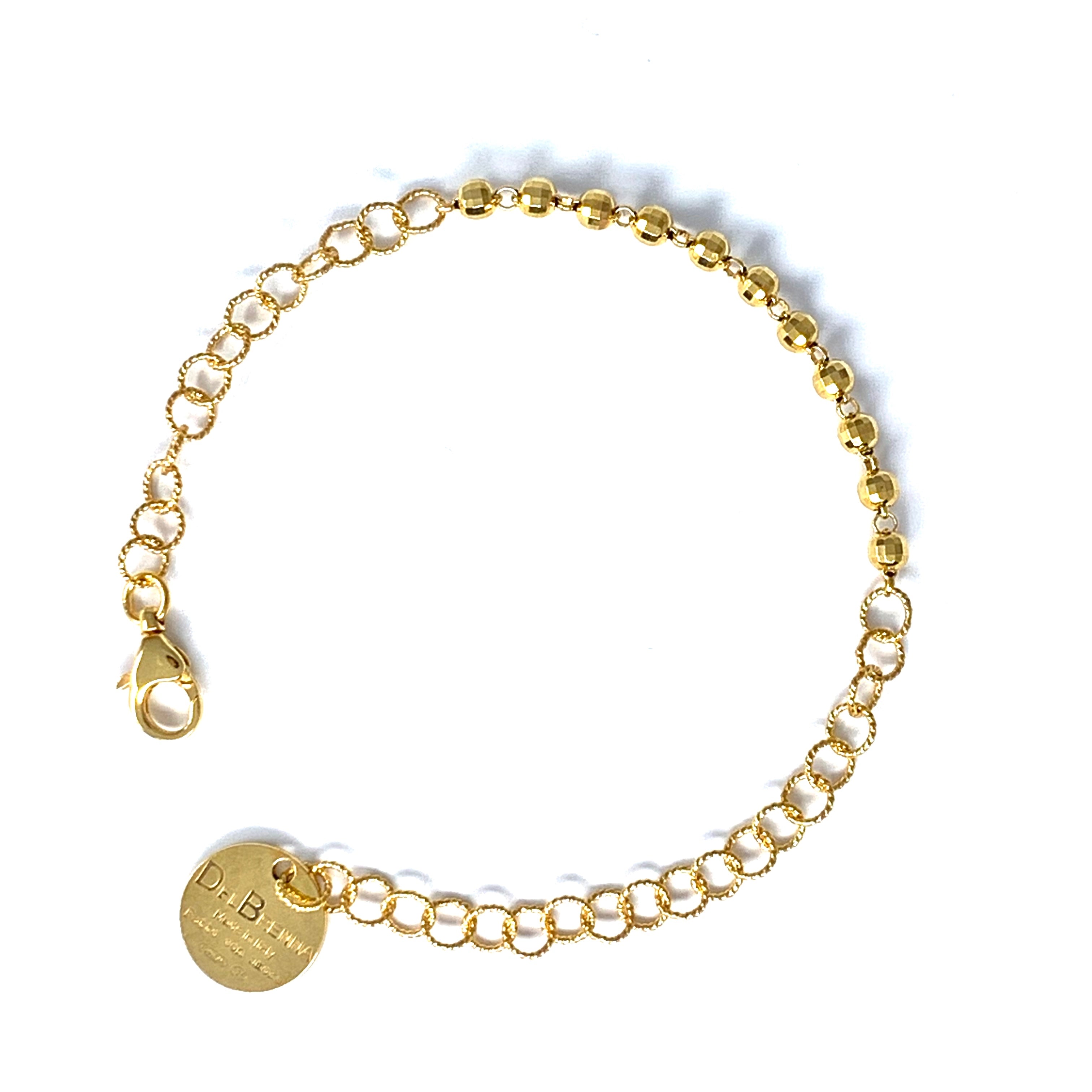 Wispy 5mm Bracelet in Gold with Diamond Beads