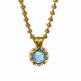 Filary Pendant in Gold with Blue Topaz