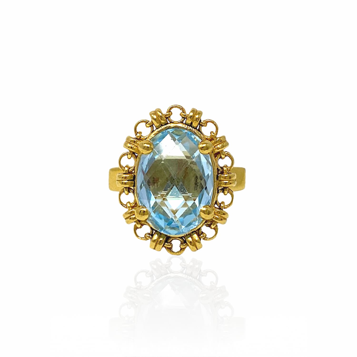 Aperitivo Ring in Gold with Blue Topaz