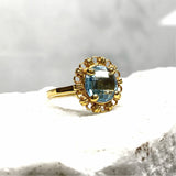 Filary Ring in Gold with Blue Topaz