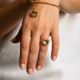 Filary Ring in Gold with Blue Topaz