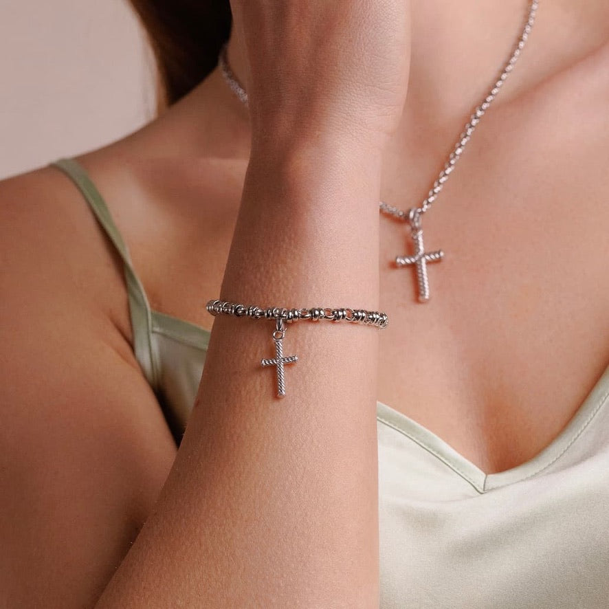 Cross Charm in Silver