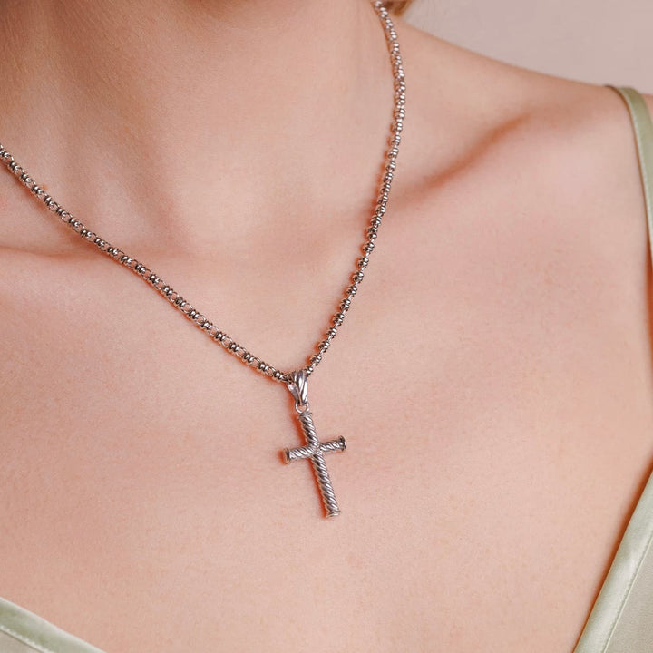 Small Lonestar Cross Pendant in Silver