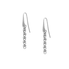 Ciambelle 3mm Earrings in Silver, Long