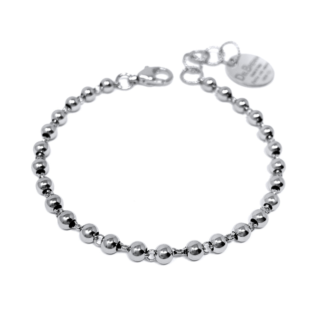 Beads 3mm Bracelet in Silver