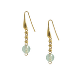 Bubbles Color Earrings in Gold with Prehnite