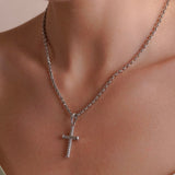 Small Lonestar Cross Pendant in Silver