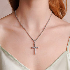 Large Lonestar Cross Pendant in Silver