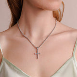 Small Lonestar Cross Pendant in Silver