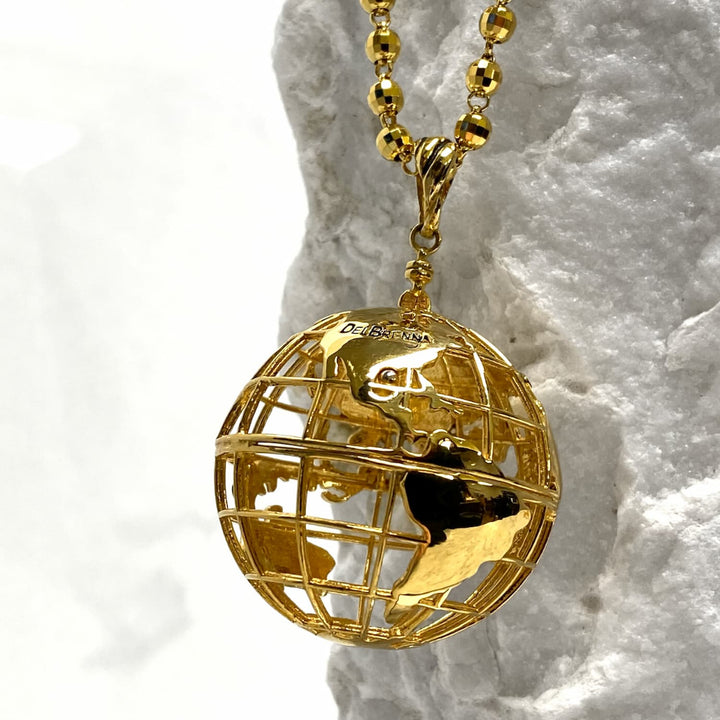 Large Globe Pendant in Gold